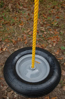 16. Build a DIY Cheap Tire Swing 16. Build a DIY Cheap Tire Swing
