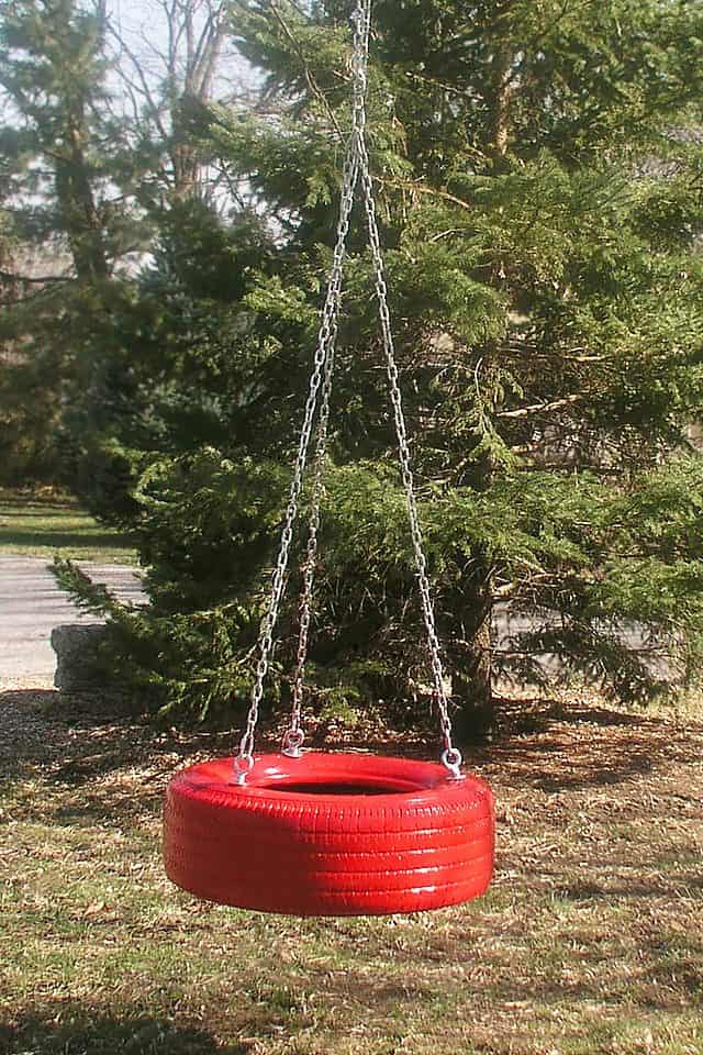 8. Make a Fun Tire Swing 8. Make a Fun Tire Swing