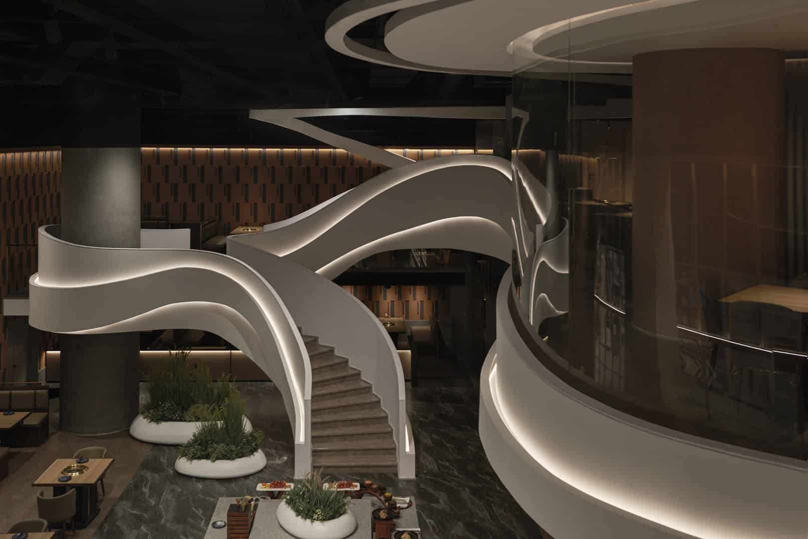 Zhongmeishan self-service BBQ PLUS by FUNUN LAB: Sculptural Dining in Beijing Zhongmeishan self-service BBQ PLUS by FUNUN LAB: Sculptural Dining in Beijing