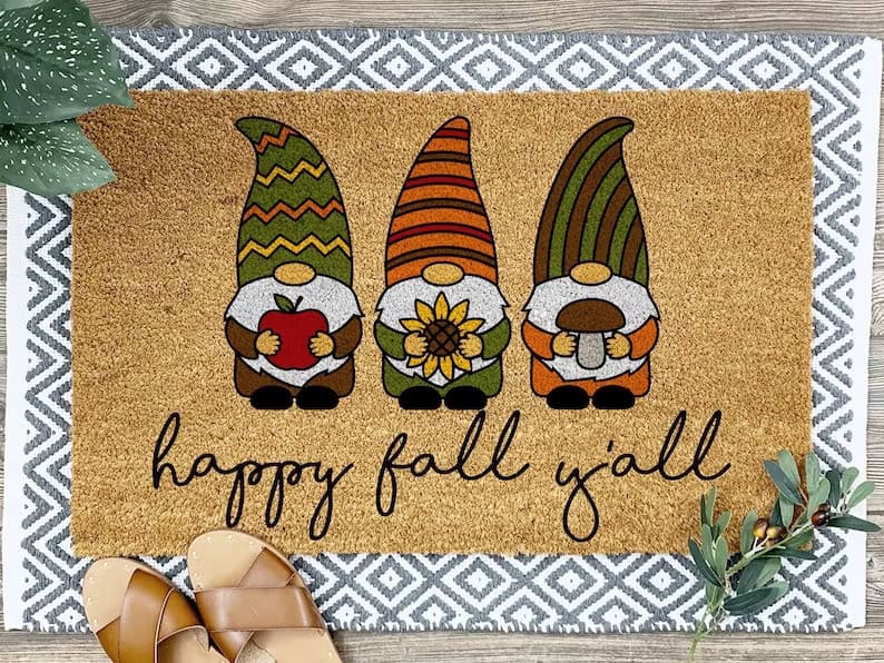 15. Happy Fall Y’all Welcome Mat 15. Happy Fall Y’all Welcome Mat