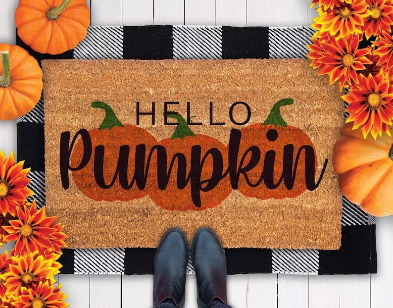 9. Hello Pumpkin Door Mat 9. Hello Pumpkin Door Mat