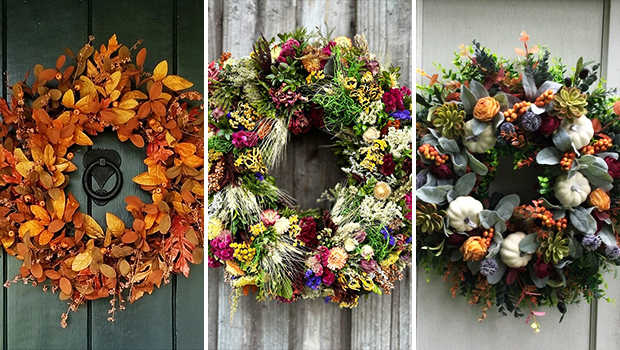 15 Harvest Wreath Inspirations for Your Front Porch Decor