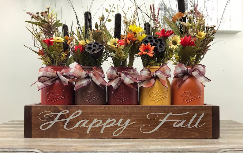 15 Charming Fall Mason Jar Decor Ideas to Welcome Autumn