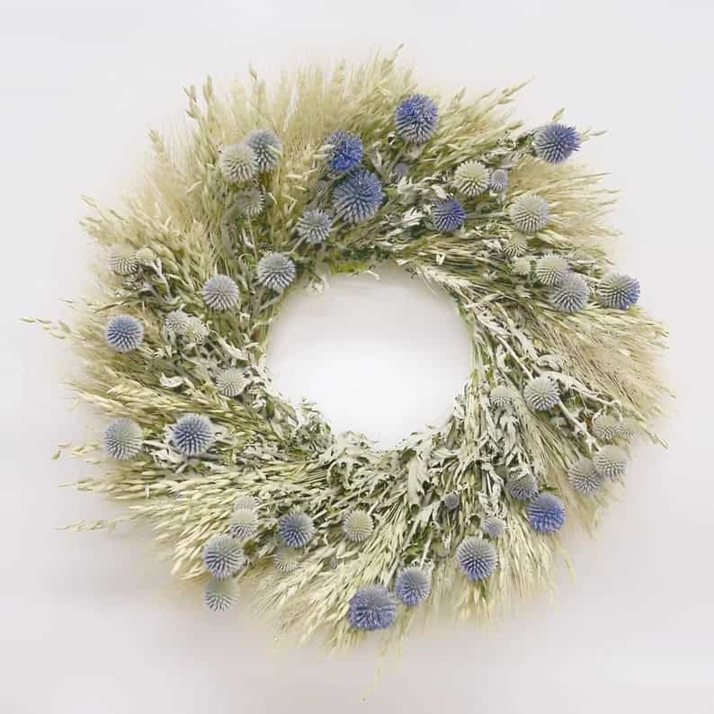 6. Avena Oats & Echinops Wreath 6. Avena Oats & Echinops Wreath