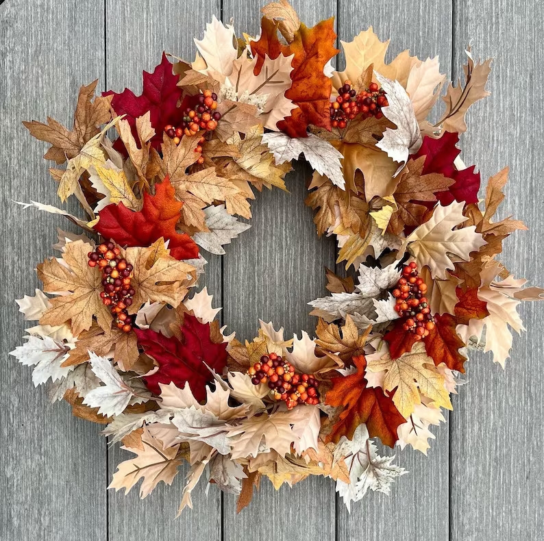 Celebrate the Season with These 15 Stunning Fall Leaves Wreath Ideas