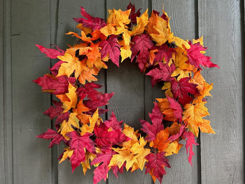 Celebrate the Season with These 15 Stunning Fall Leaves Wreath Ideas
