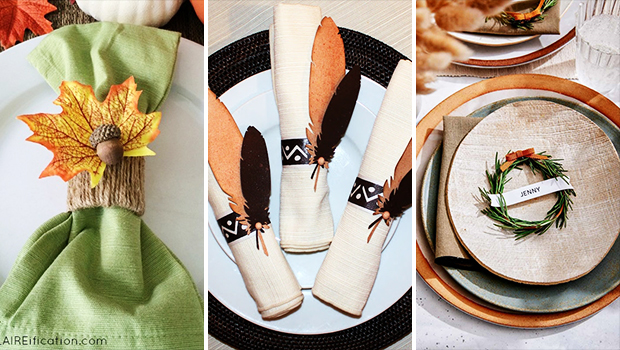 15 DIY Thanksgiving Centerpiece Napkin Ring for a Festive Table