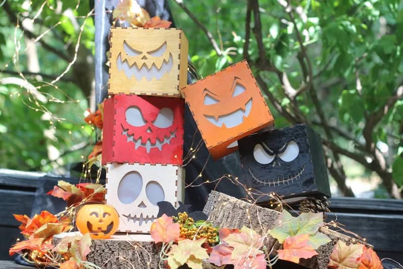 15. Wood Pumpkins Creepy Décor 15. Wood Pumpkins Creepy Décor