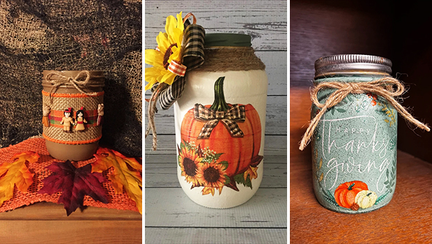 15 Mason Jar Thanksgiving Crafts for a Grateful Gathering