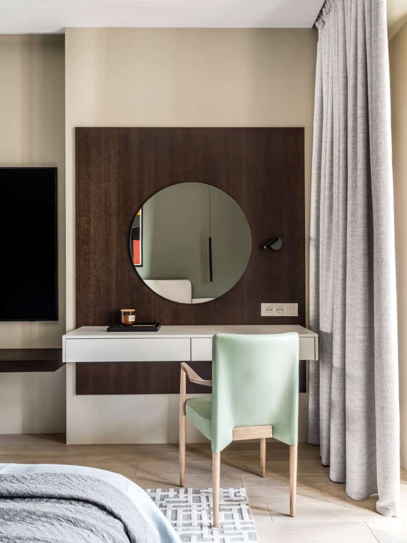 1,800 sf Apartment / Alexander Tischler / Russia Clei transformable sofa folded out into twin beds