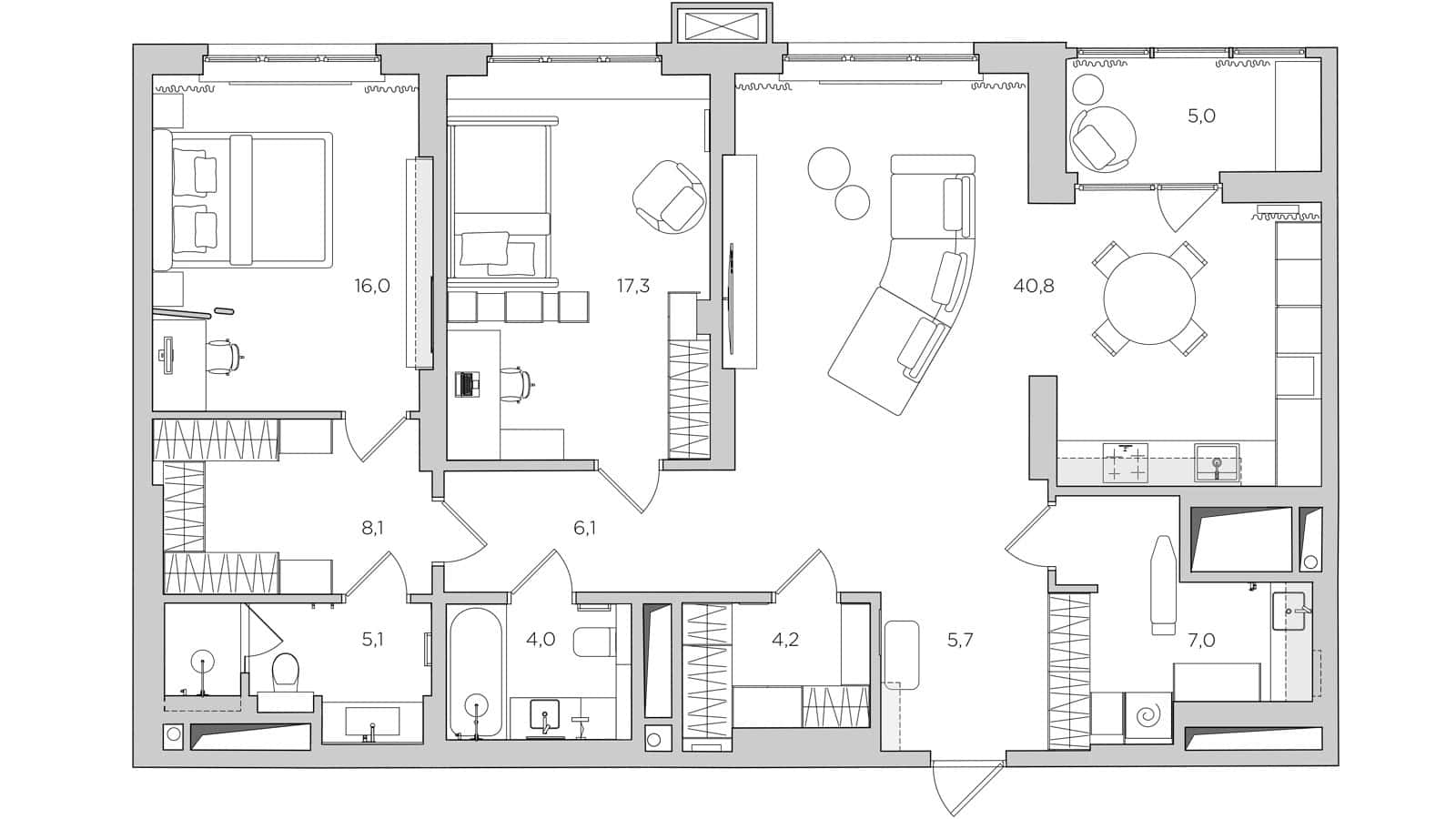 Colorful Apartment / Alexander Tischler / Russia Apartment floor plan after renovation
