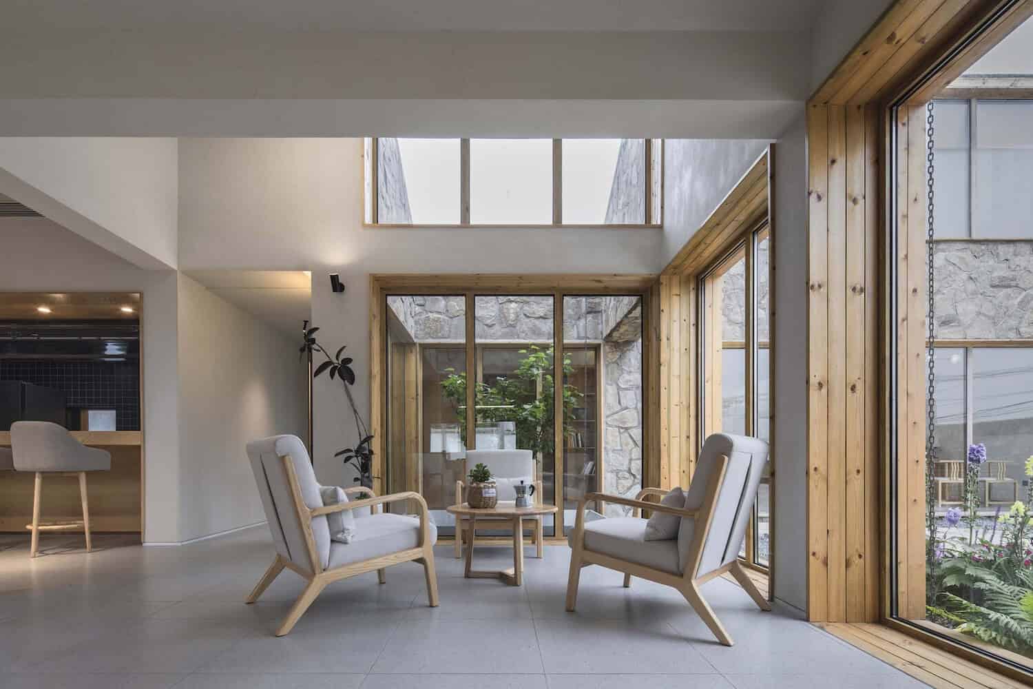 Folding Roof Courtyard House by MAT Office in Beijing, China Folding Roof Courtyard House by MAT Office in Beijing, China