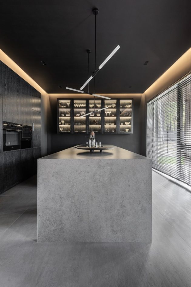 House among pines by kvadrat architects in Borovoe, Kazakhstan