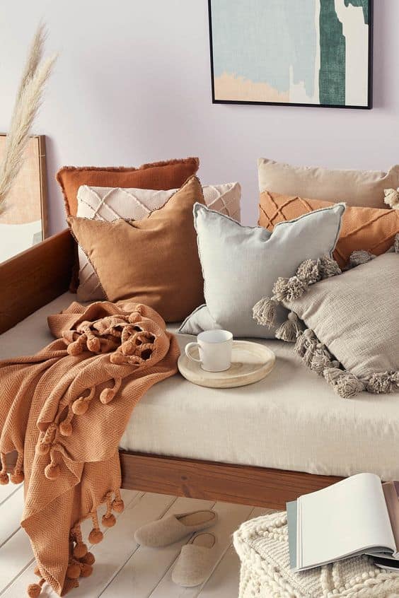 Embrace Autumn with Terracotta, Mustard, and Deep Green Cushion Combos