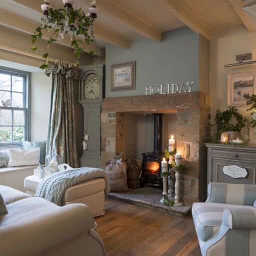 Lounge by the Fireplace in Pure Luxury