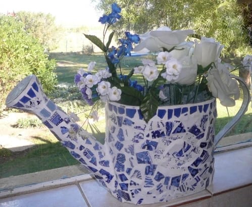 12. DIY Mosaic Watering Can