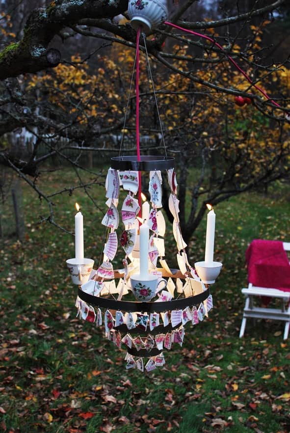 3. DIY Backyard Chandelier