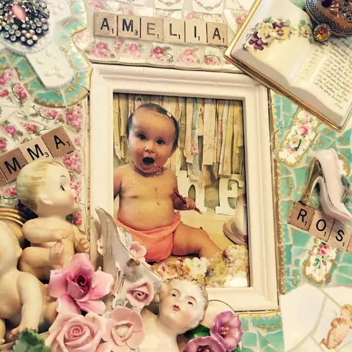 4. DIY Mosaic Memory Photo Frame