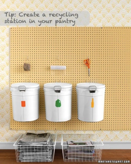 15. Create a Recycling Center in Your Kitchen 15. Create a Recycling Center in Your Kitchen