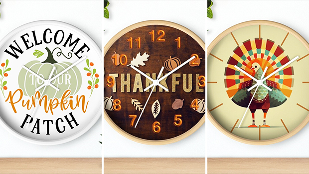 15 Thanksgiving Wall Clocks to Count Your Blessings