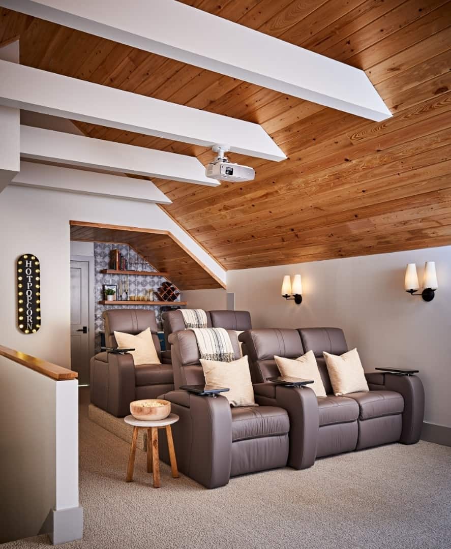 15. Beach Style Home Theater, Raleigh 15. Beach Style Home Theater, Raleigh