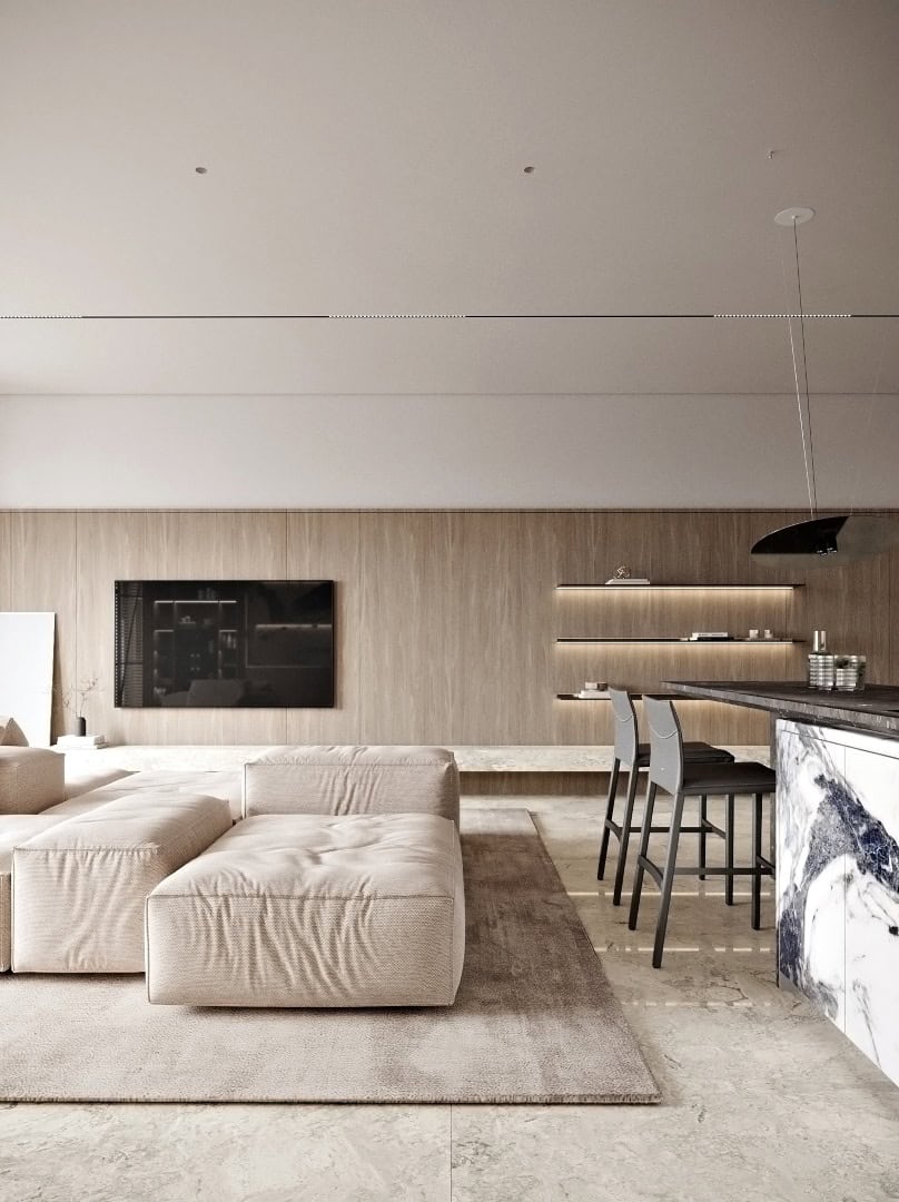 Almaty Apartment by Kvadrat Architects: Quiet Luxury in Kazakhstan’s Elite Centralny District