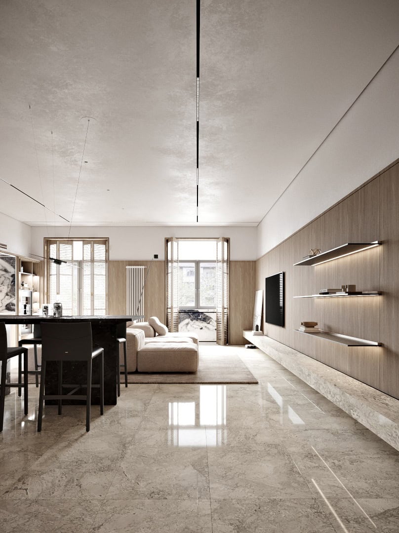 Almaty Apartment by Kvadrat Architects: Quiet Luxury in Kazakhstan’s Elite Centralny District