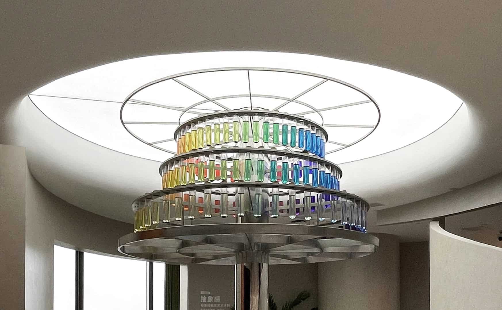 Kabel Chinese Headquarters by Topway Space Design: A Poetic Brand Universe of Color and Technology Kabel Chinese Headquarters by Topway Space Design: A Poetic Brand Universe of Color and Technology