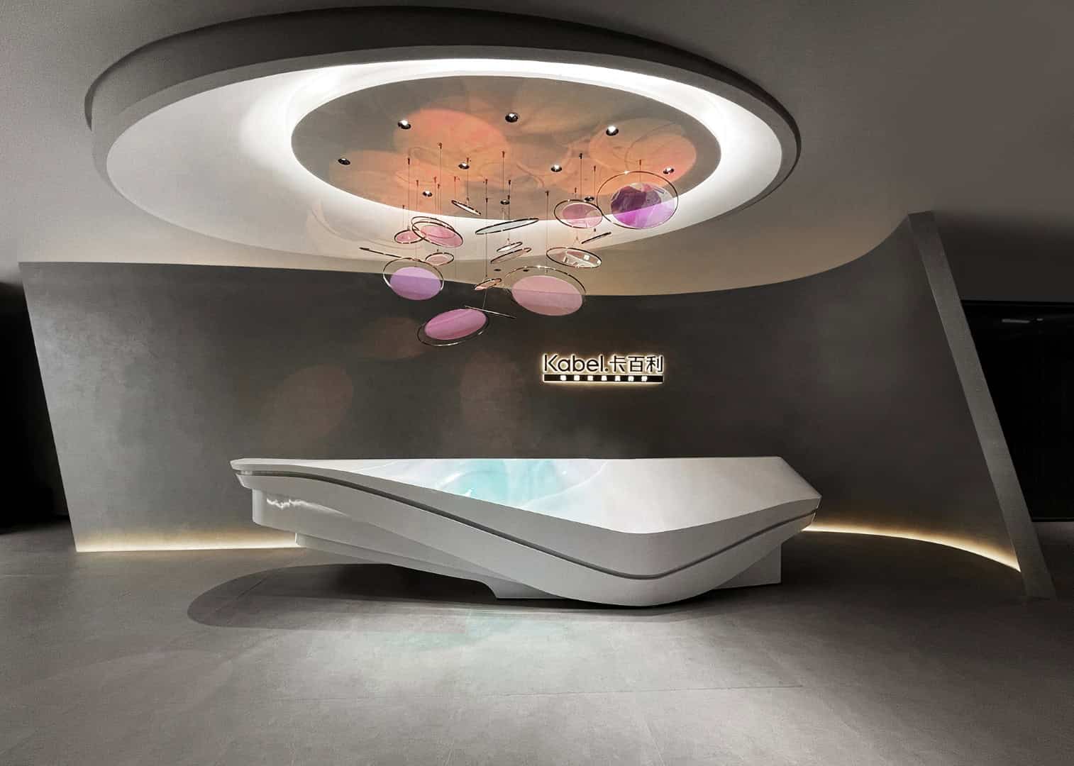 Kabel Chinese Headquarters by Topway Space Design: A Poetic Brand Universe of Color and Technology Kabel Chinese Headquarters by Topway Space Design: A Poetic Brand Universe of Color and Technology