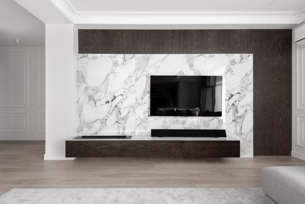 Neoclassical Apartment by Kvadrat Architects Studio in Astana, Kazakhstan