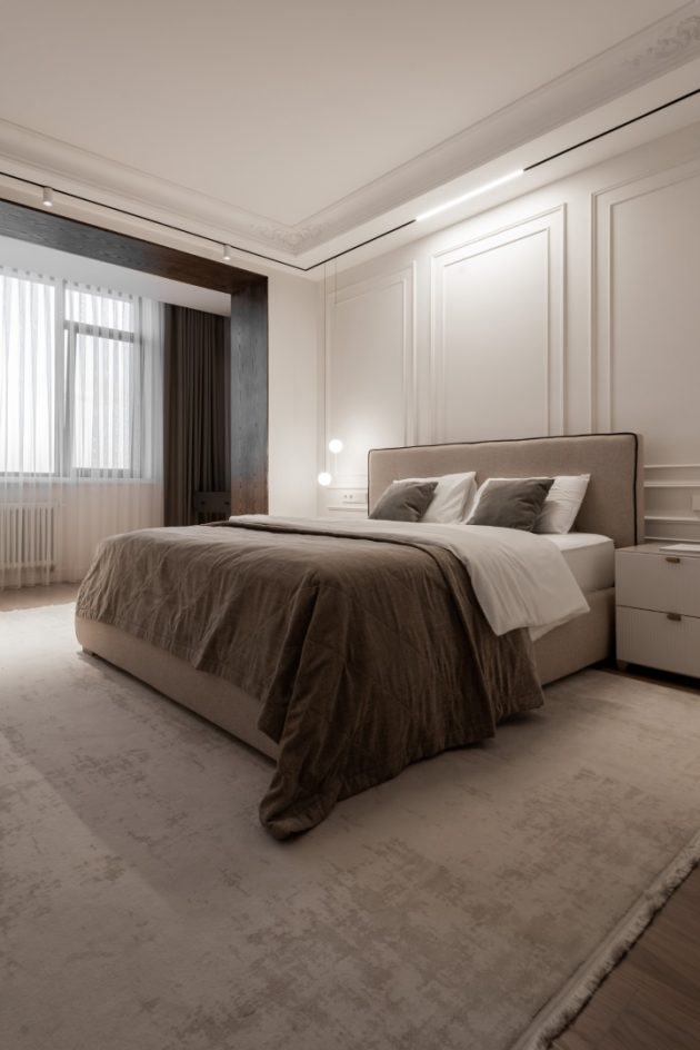 Neoclassical Apartment by Kvadrat Architects Studio in Astana, Kazakhstan