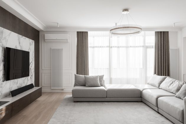 Neoclassical Apartment by Kvadrat Architects Studio in Astana, Kazakhstan