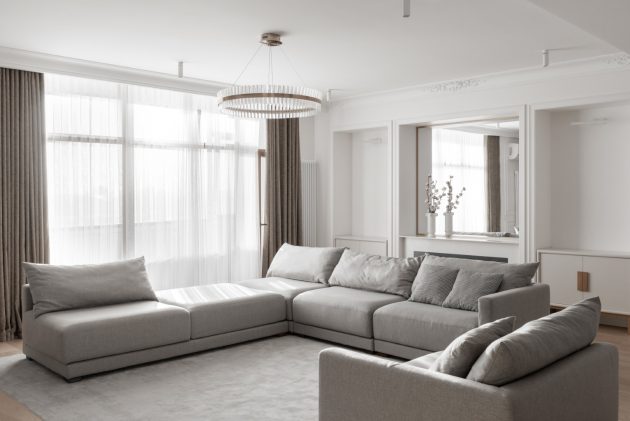 Neoclassical Apartment by Kvadrat Architects Studio in Astana, Kazakhstan