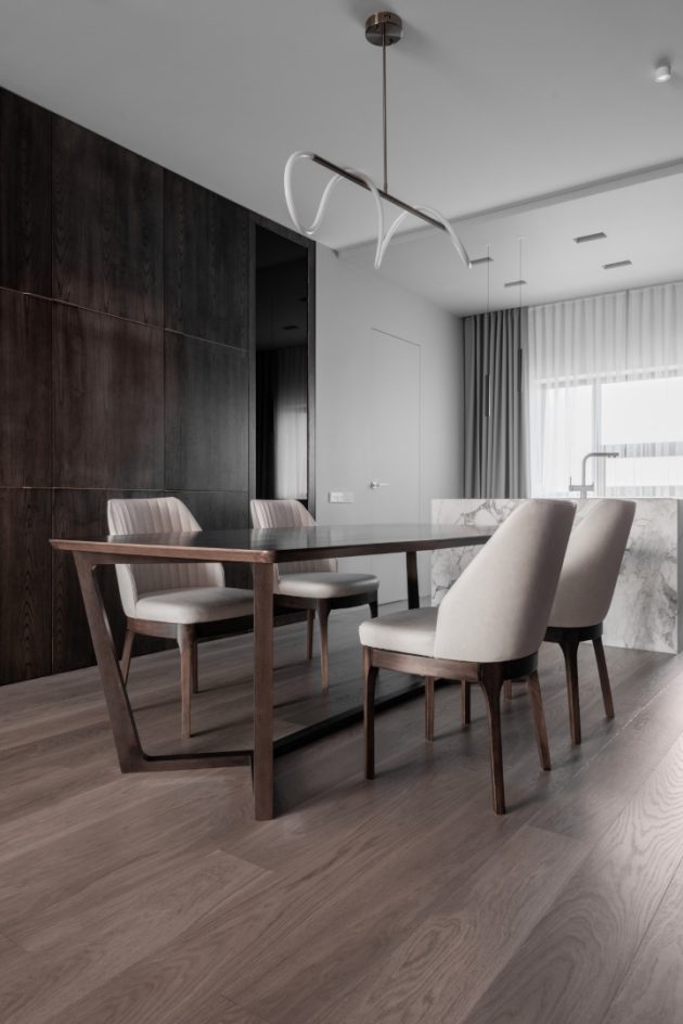 Neoclassical Apartment by Kvadrat Architects Studio in Astana, Kazakhstan