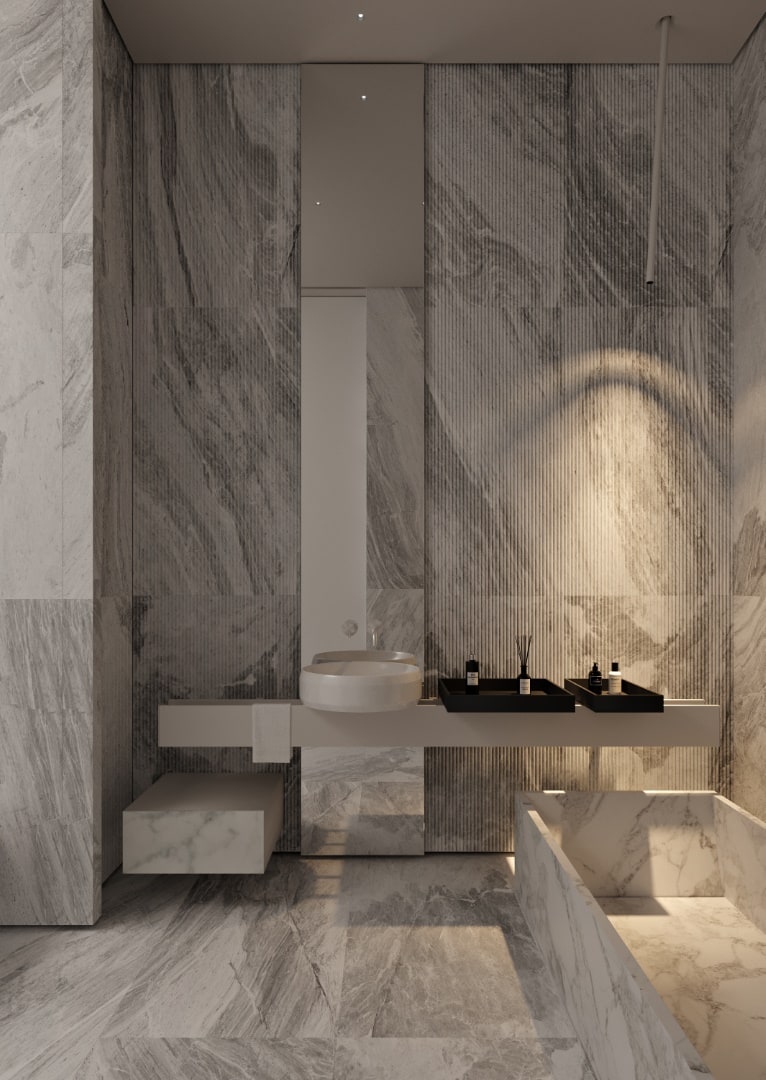 Two-Level Penthouse by Kvadrat Architects: Panoramic Living at Akbulak Riviera, Astana