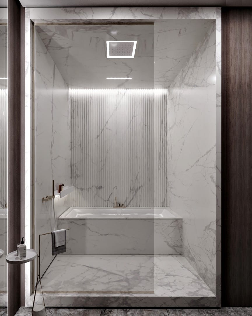 Two-Level Penthouse by Kvadrat Architects: Panoramic Living at Akbulak Riviera, Astana