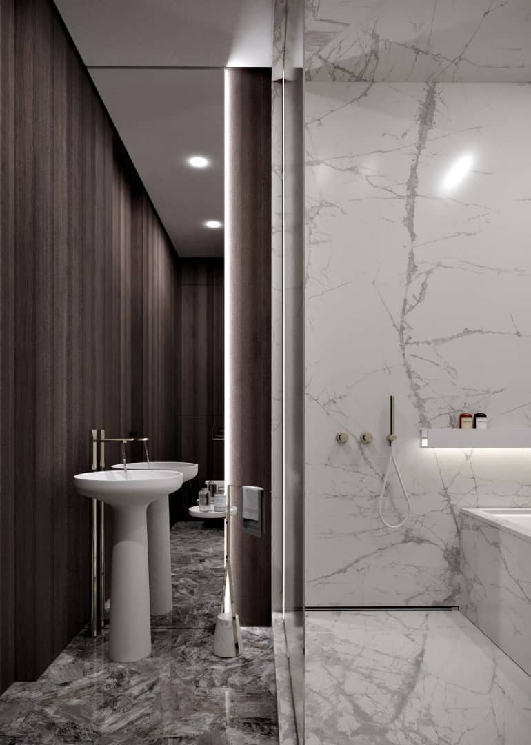 Two-Level Penthouse by Kvadrat Architects: Panoramic Living at Akbulak Riviera, Astana