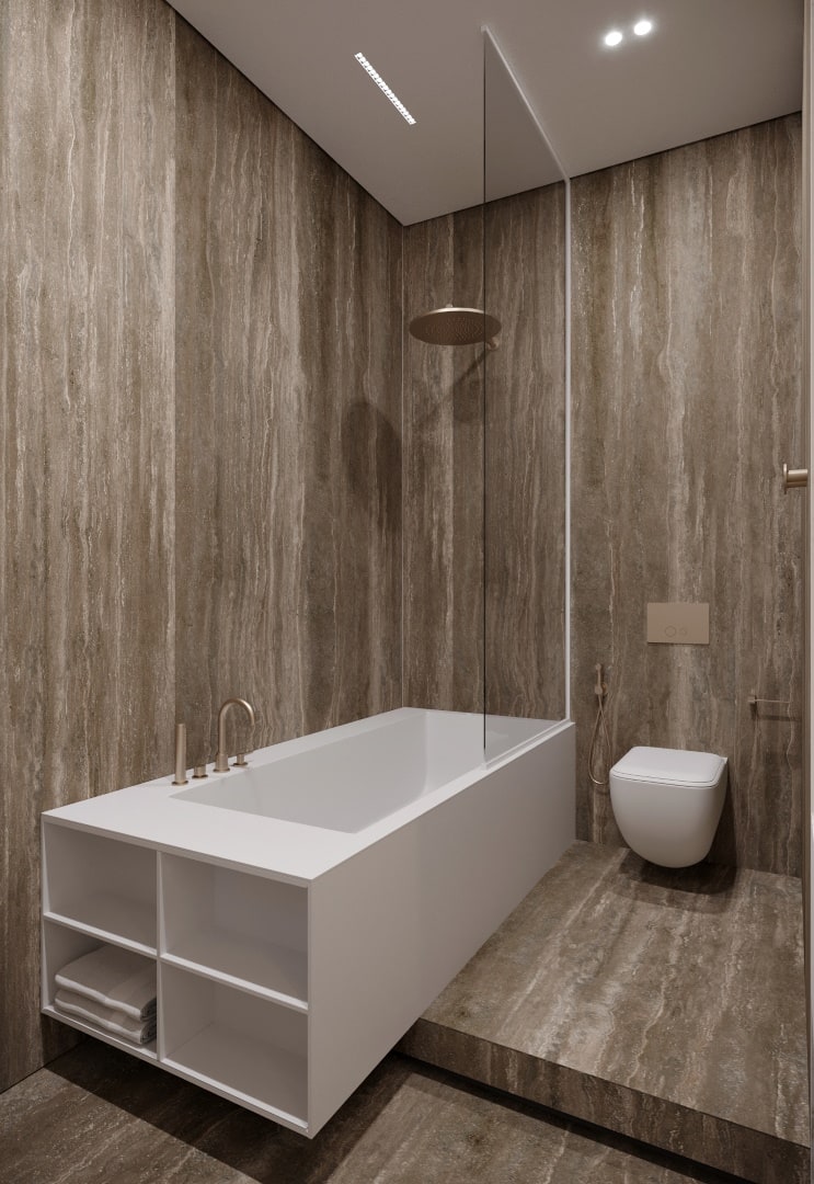 Two-Level Penthouse by Kvadrat Architects: Panoramic Living at Akbulak Riviera, Astana