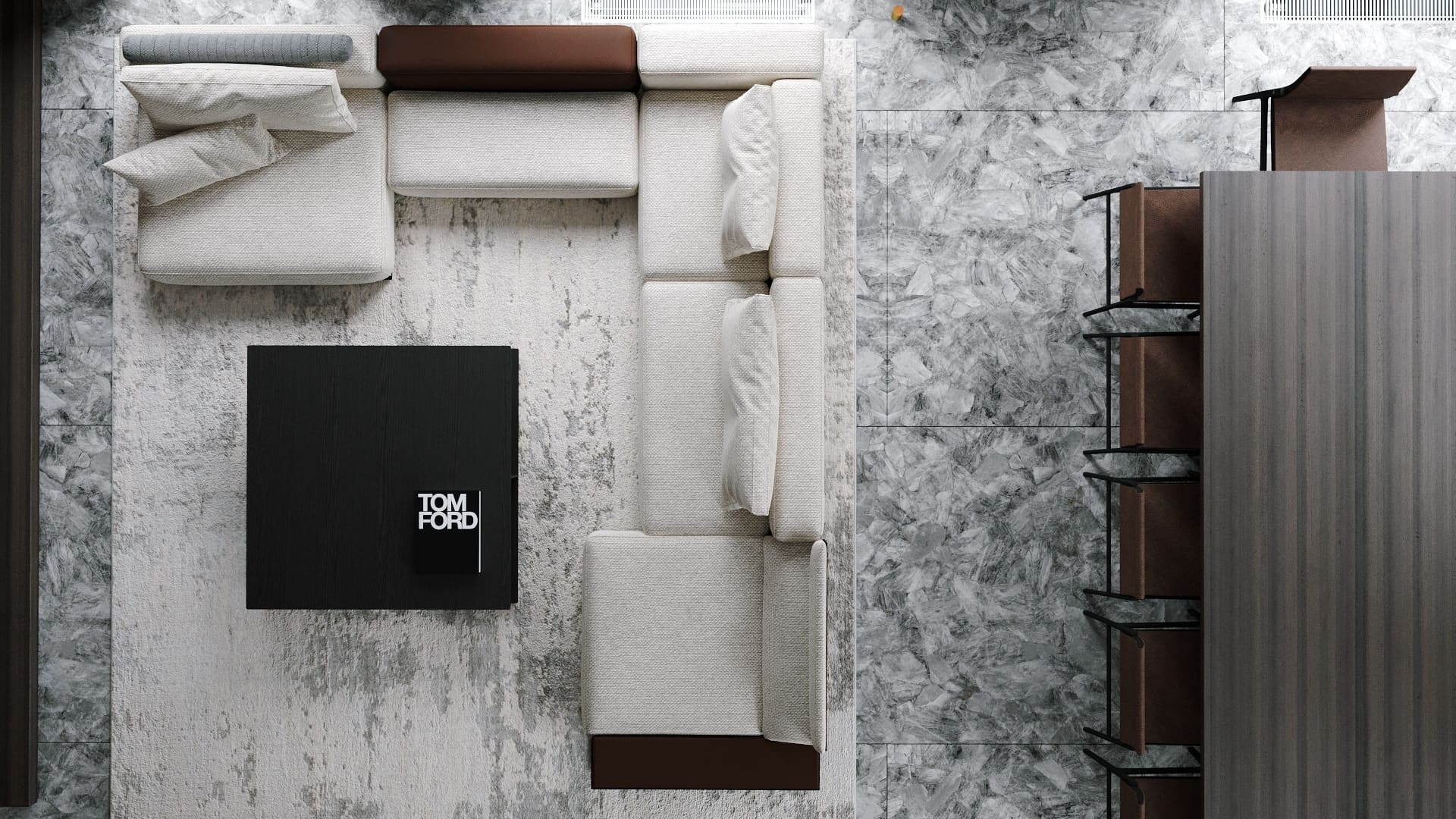 Two-Level Penthouse by Kvadrat Architects: Panoramic Living at Akbulak Riviera, Astana