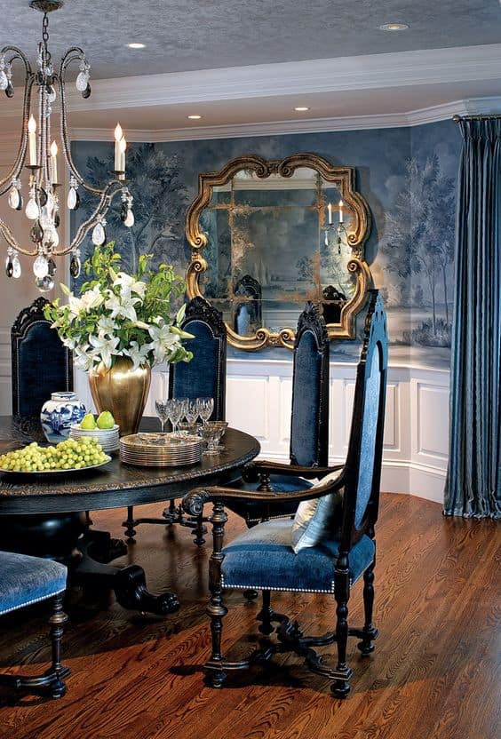 Delight Your Eyes with These Blue Dining Room Masterpieces