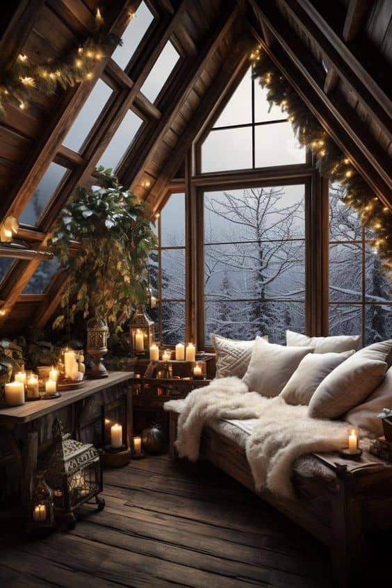 Snuggle Up in These Winter-Ready Rustic Living Rooms - Winter Scandinavian Rustic Living Room