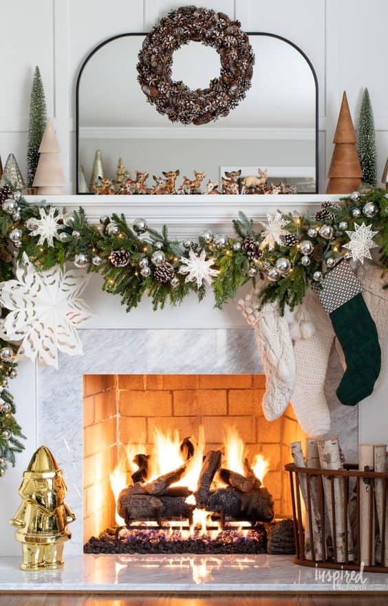 Sparkling Christmas Mantel Inspirations for 2023