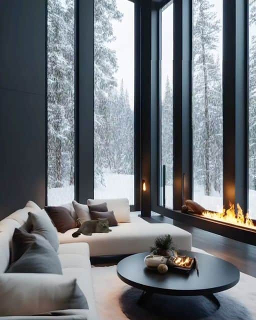 Sip Hot Cocoa in Luxury on the Patio of this Modern Mountain Retreat