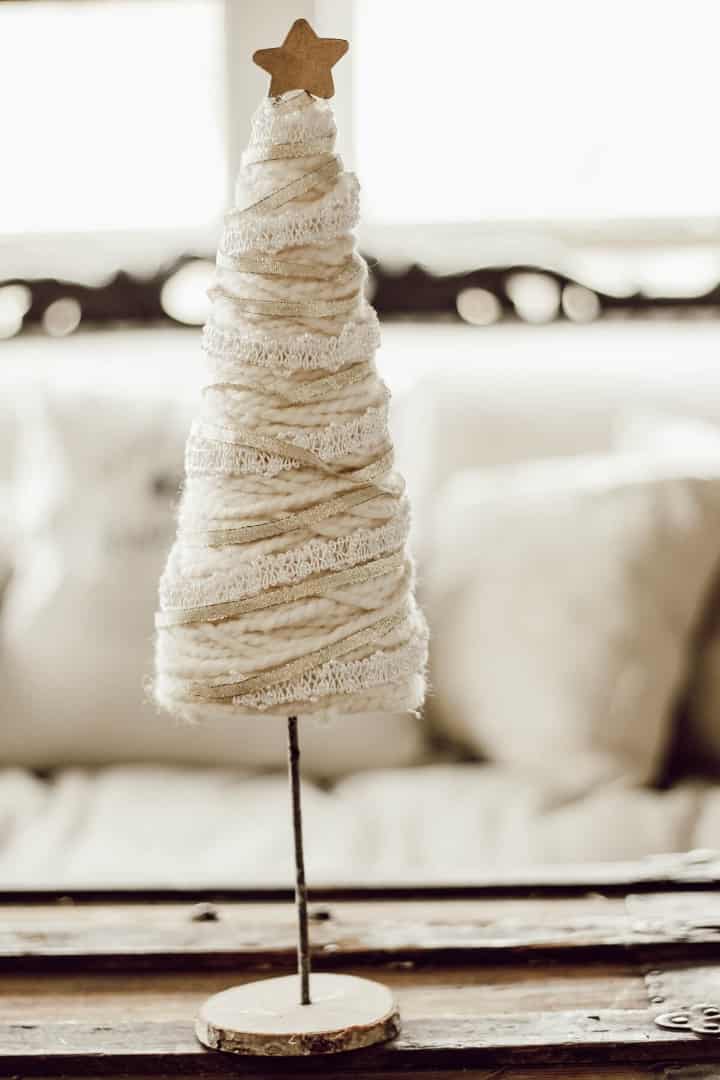 5. DIY Yarn Spun Christmas Trees 5. DIY Yarn Spun Christmas Trees