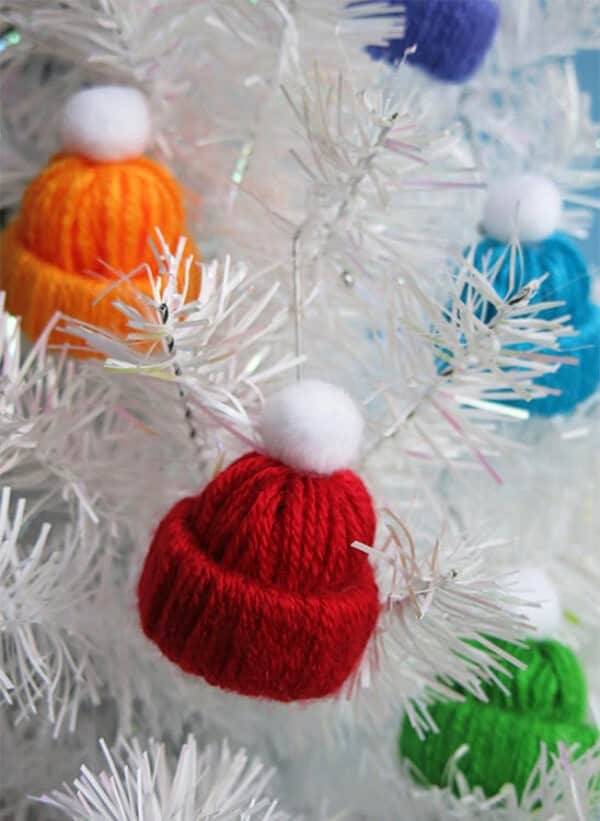 9. Miniature Yarn Winter Hat Ornaments 9. Miniature Yarn Winter Hat Ornaments