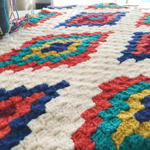 9. Corner to Corner Crochet Southwestern Afghan Throw Blanket 9. Corner to Corner Crochet Southwestern Afghan Throw Blanket