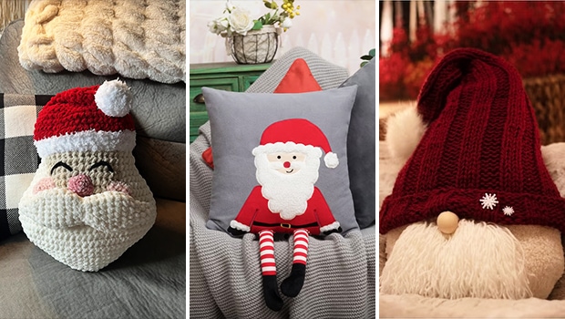 15 Santa Pillow Designs to Add a Jolly Note to Your Home