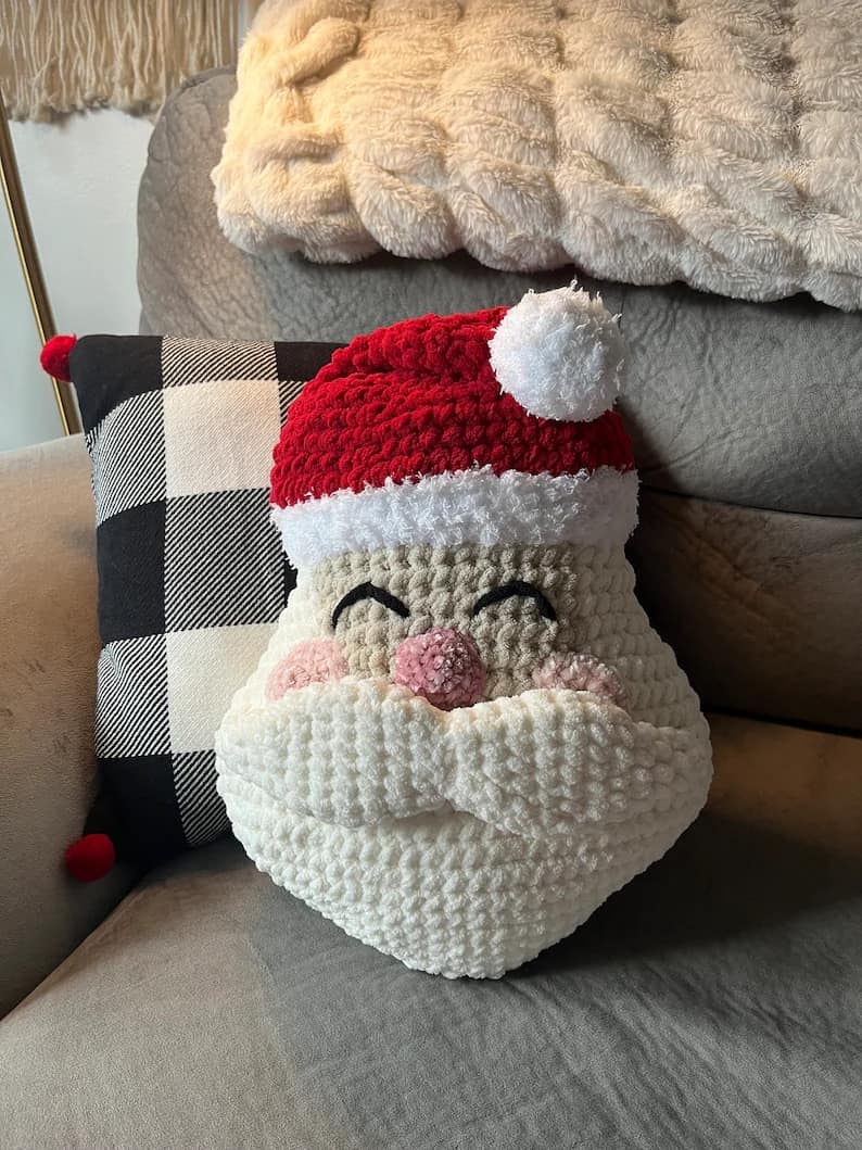 2. Crochet Santa Pillow 2. Crochet Santa Pillow