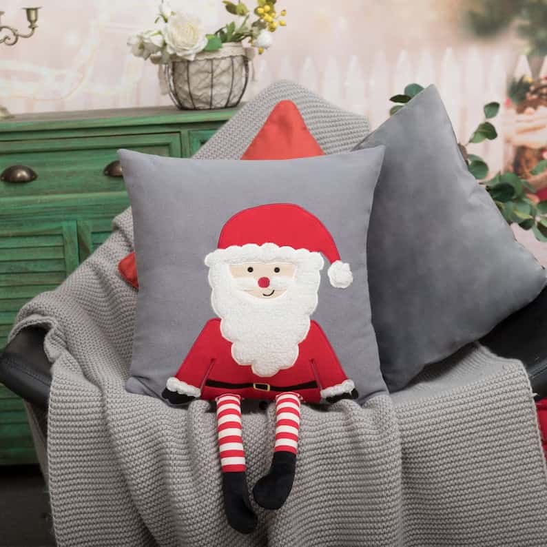 3. 3D Santa Claus Accent Pillowcase 3. 3D Santa Claus Accent Pillowcase