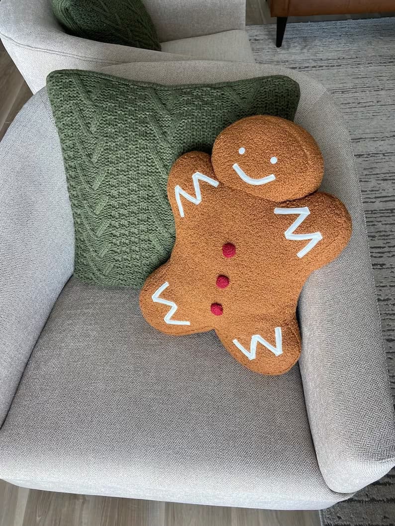 5. Gingerbread Man Sherpa Pillow 5. Gingerbread Man Sherpa Pillow